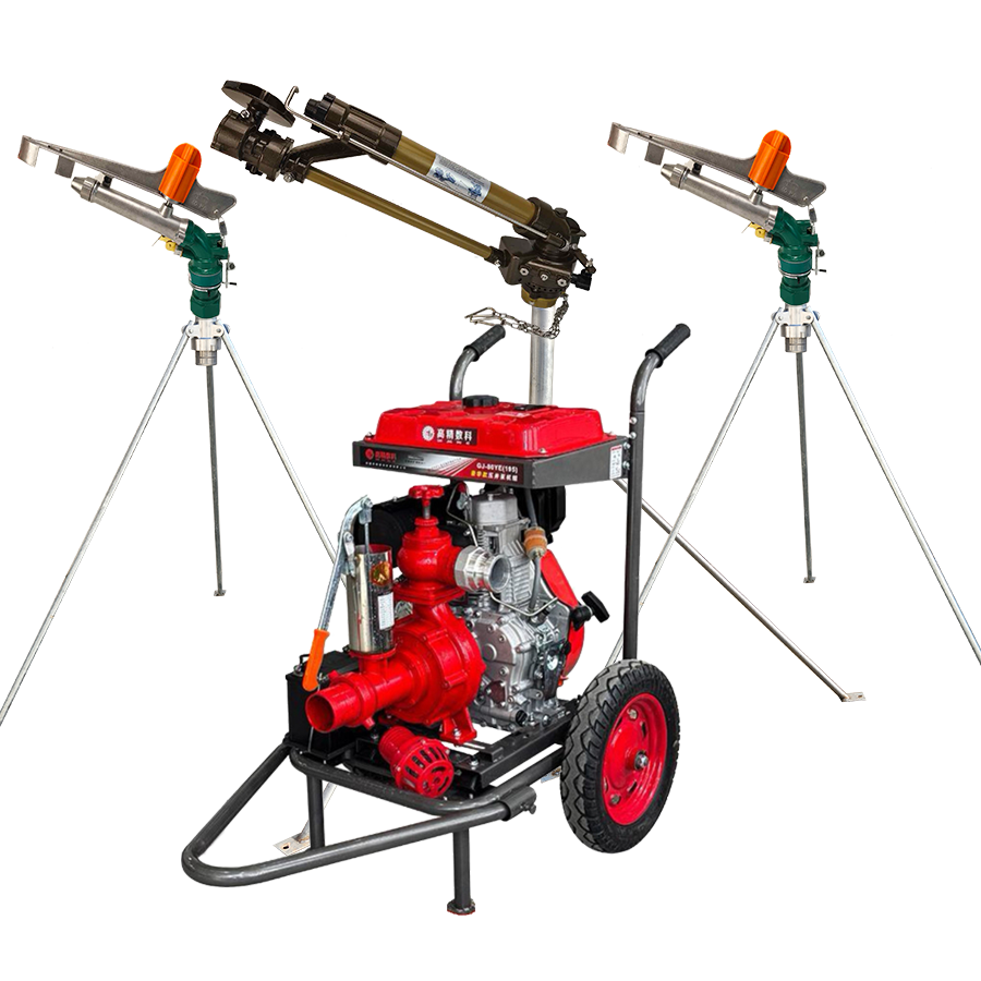 阳江一体式灌溉机组 全套喷枪水带配齐 抗旱浇地神器